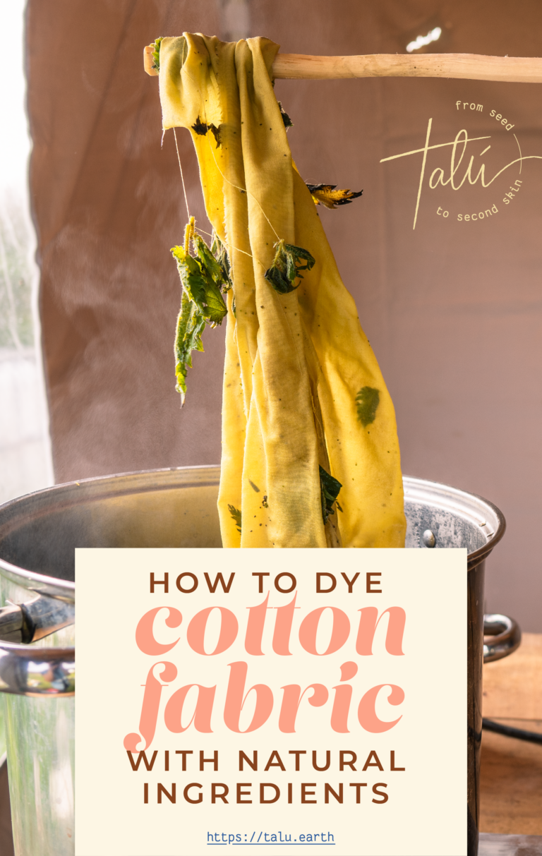 How to Dye Cotton Fabric With Natural Ingredients T A L Ú
